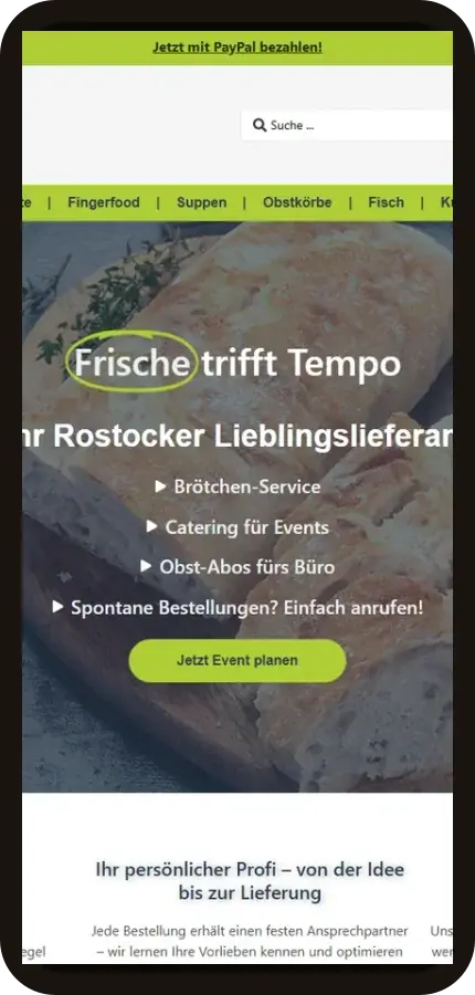 Mobile-Ansicht Brötchenexpress Rostock