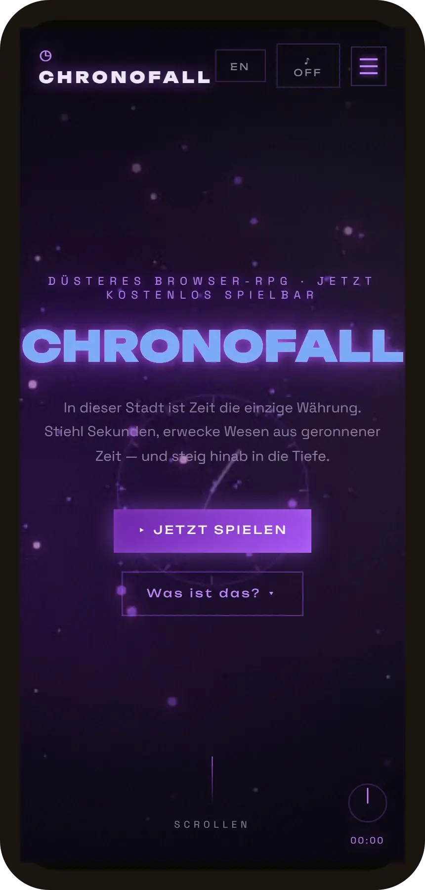 Mobile-Ansicht CHRONOFALL